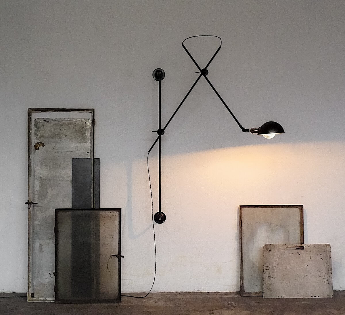 sconce industrial style Gras wall lamp